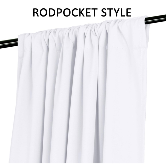 Turquoize White Curtains 84 Inch Long - Picture 3 of 5